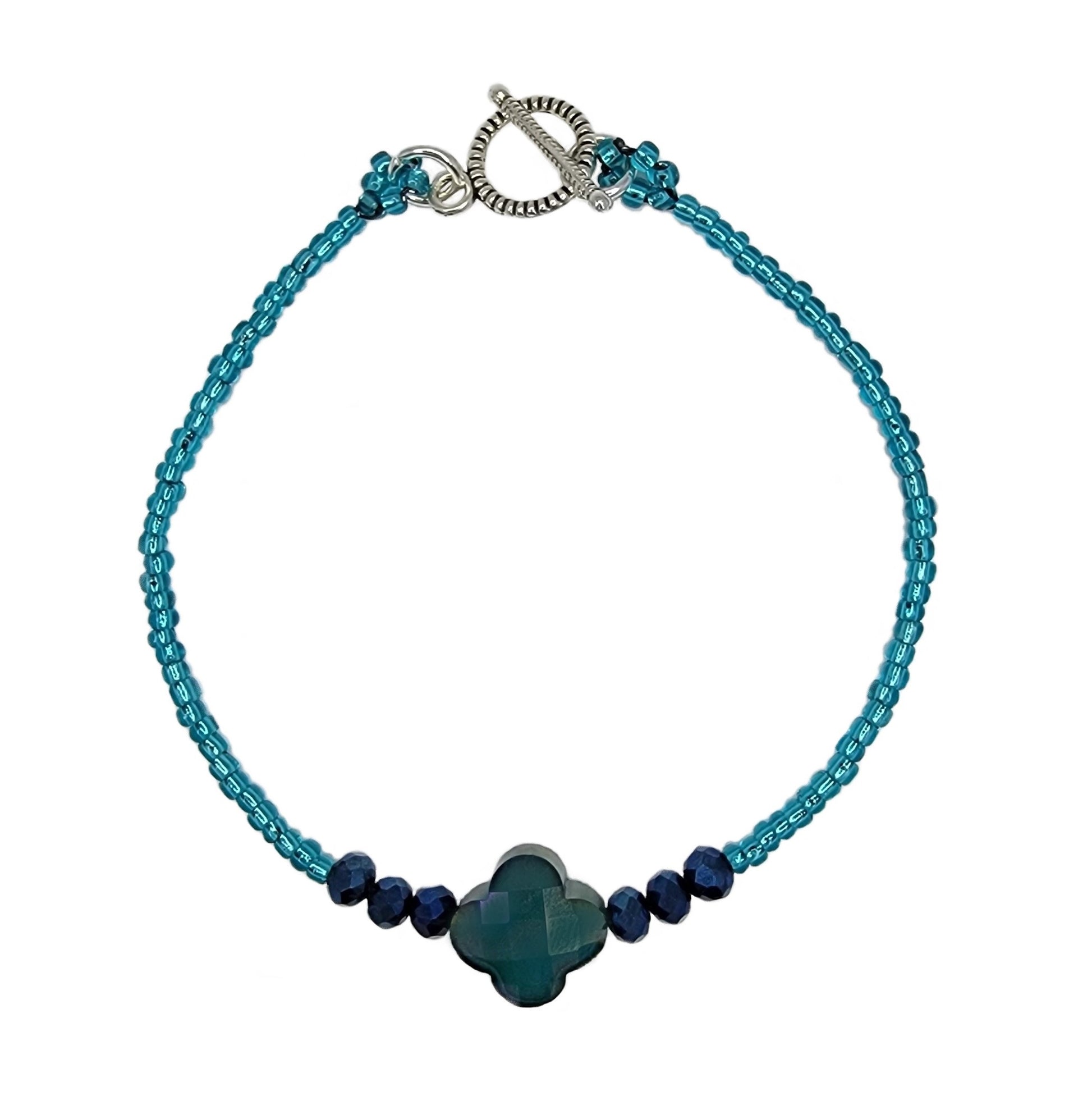 Picture 1 of 4 showing Pacific Cyan Bracelet product shot close up