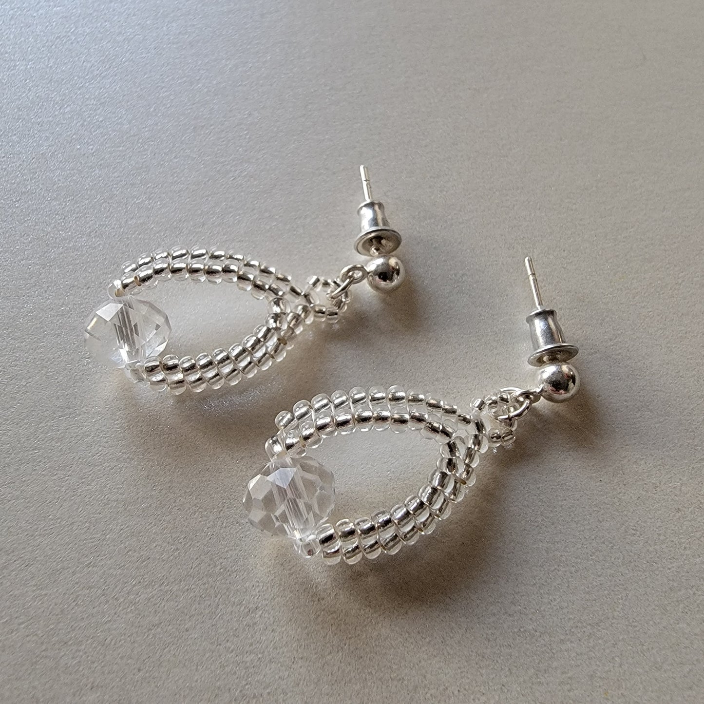 Picture 1 of 3 pf Esses Earrings in Clear Brillant Drop Product Shot