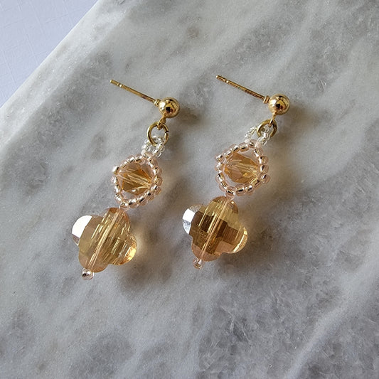 Picture 1 of 1 of Golden Aurica Earrings from the Krystal Collection Product Shot