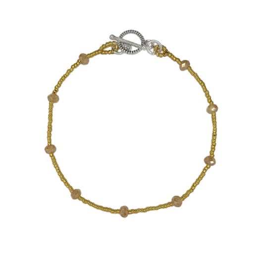 Picture 1 of 2 Invisi Bracelet in Gold Crystal product shot close up