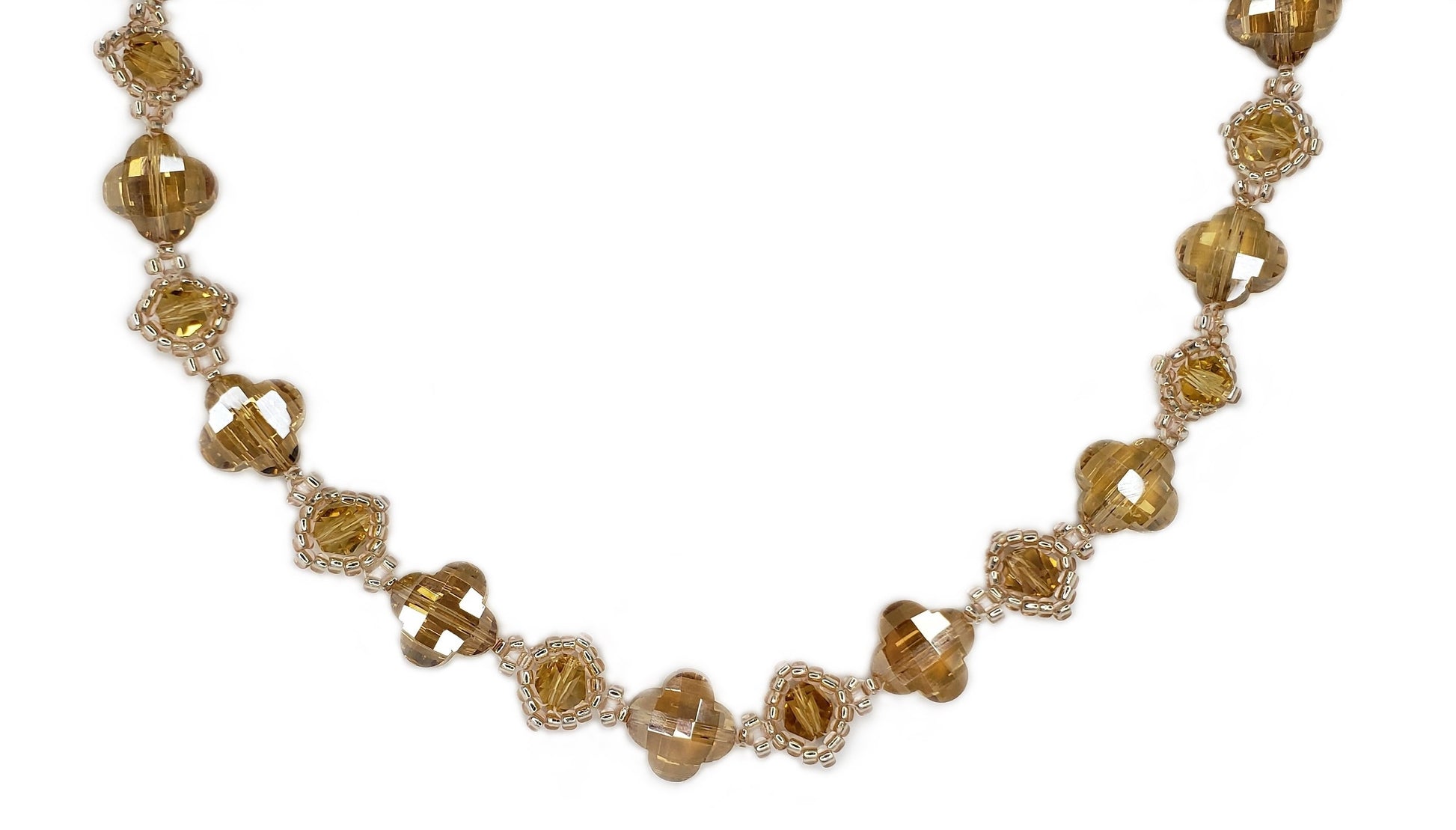 Picture 1 of 5 showing Krystal Necklace in Golden Aurica product close up