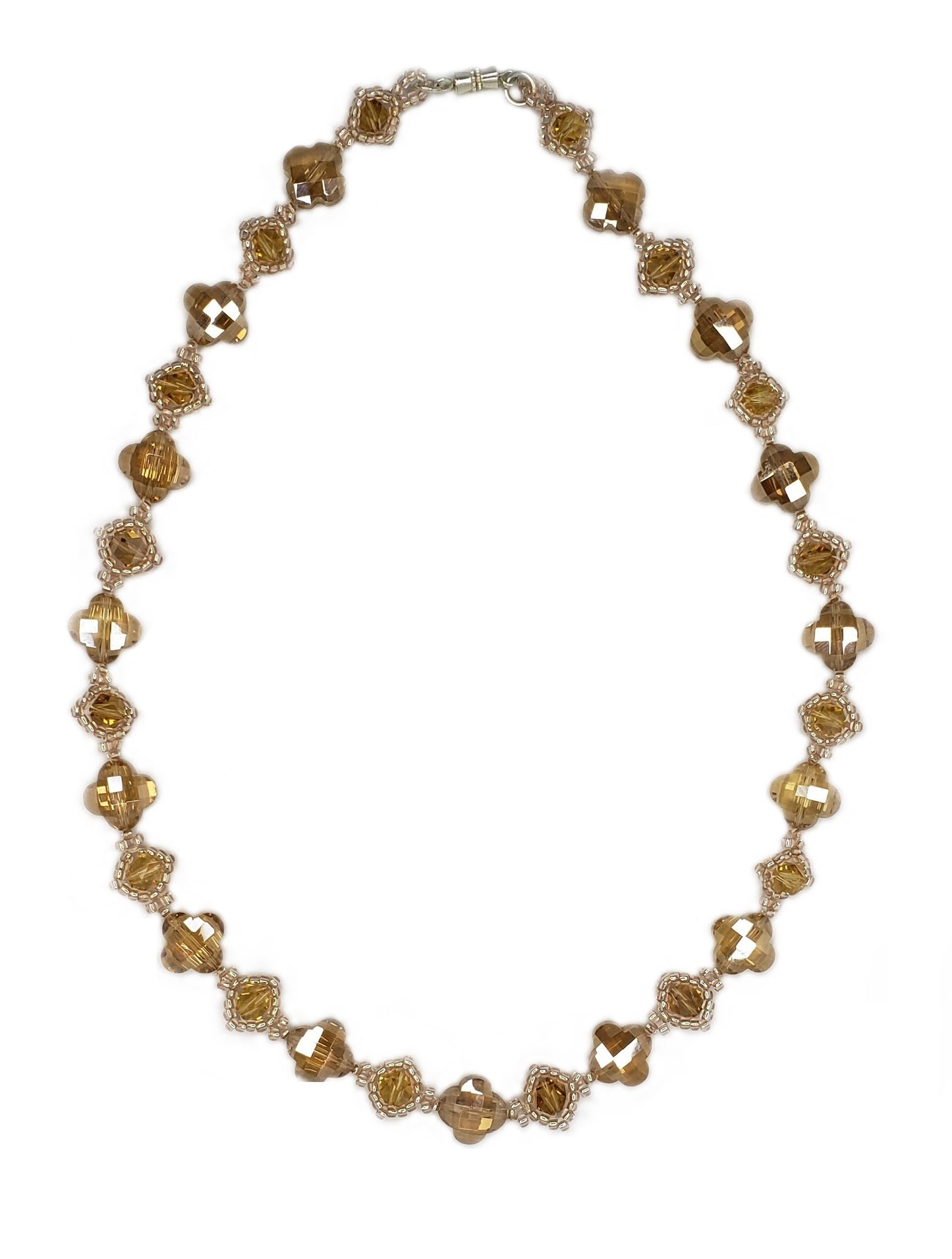 Picture 2 of 5 showing Krystal Necklace in Golden Aurica product shot